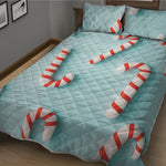 Christmas Candy Candies Pattern Print Quilt Bed Set