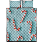 Christmas Candy Candies Pattern Print Quilt Bed Set