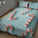 Christmas Candy Candies Pattern Print Quilt Bed Set