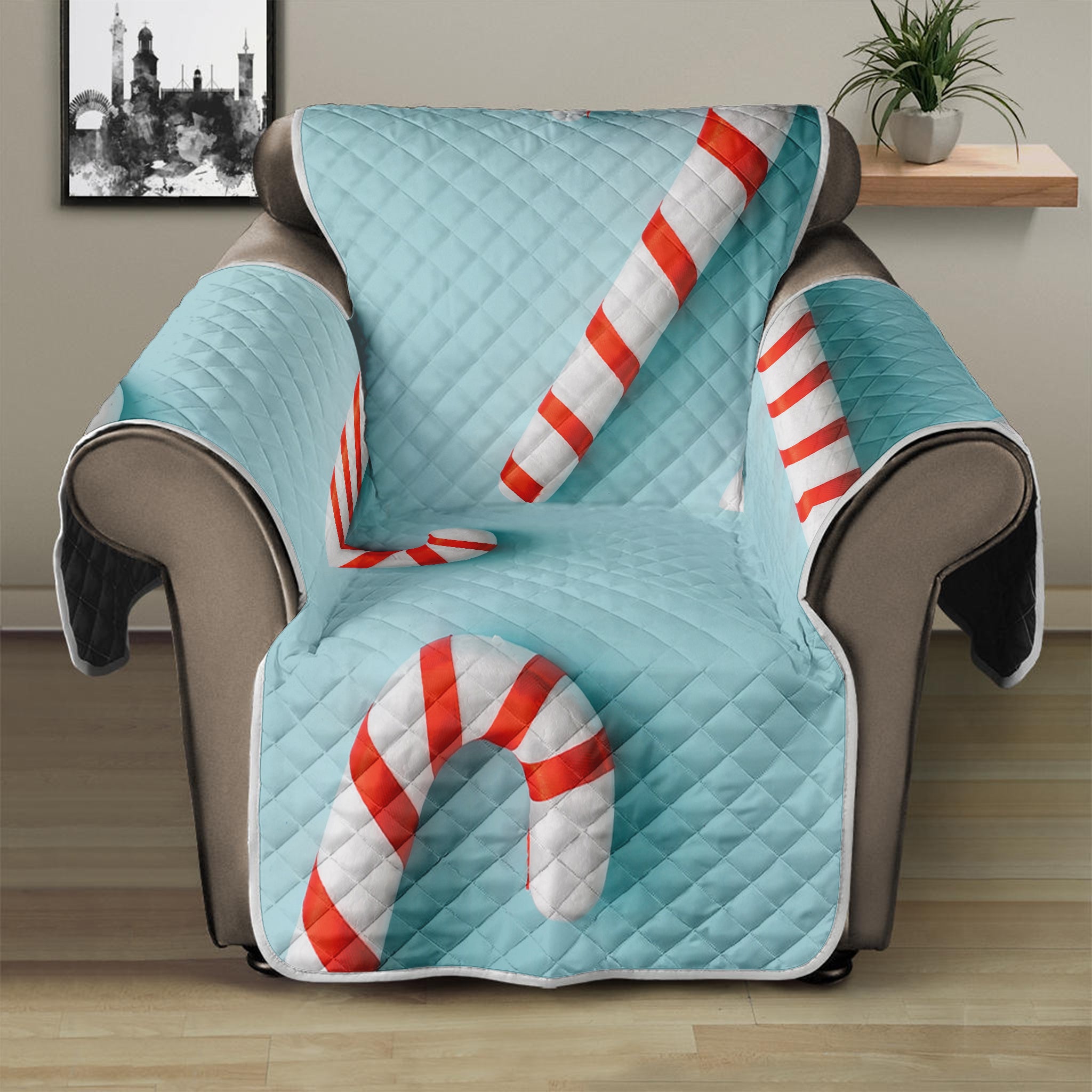 Christmas Candy Candies Pattern Print Recliner Protector