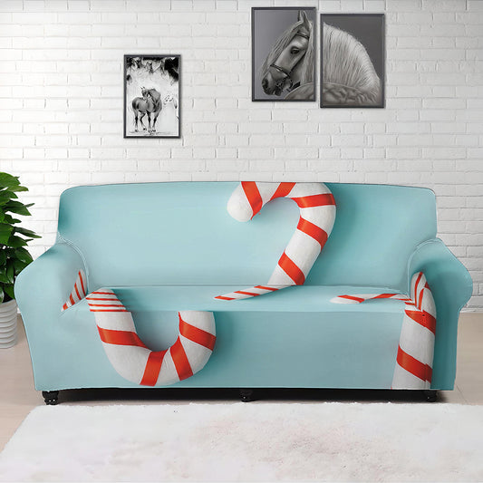 Christmas Candy Candies Pattern Print Sofa Cover