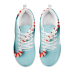 Christmas Candy Candies Pattern Print White Sneakers