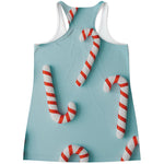 Christmas Candy Candies Pattern Print Women's Racerback Tank Top