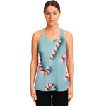 Christmas Candy Candies Pattern Print Women's Racerback Tank Top