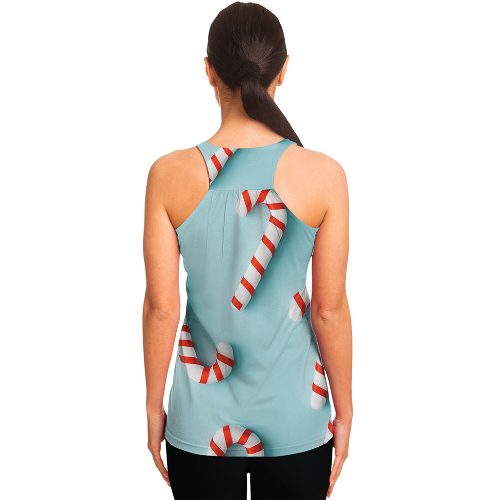 Christmas Candy Candies Pattern Print Women's Racerback Tank Top