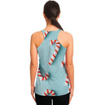 Christmas Candy Candies Pattern Print Women's Racerback Tank Top