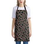 Christmas Candy Cane Pattern Print Apron