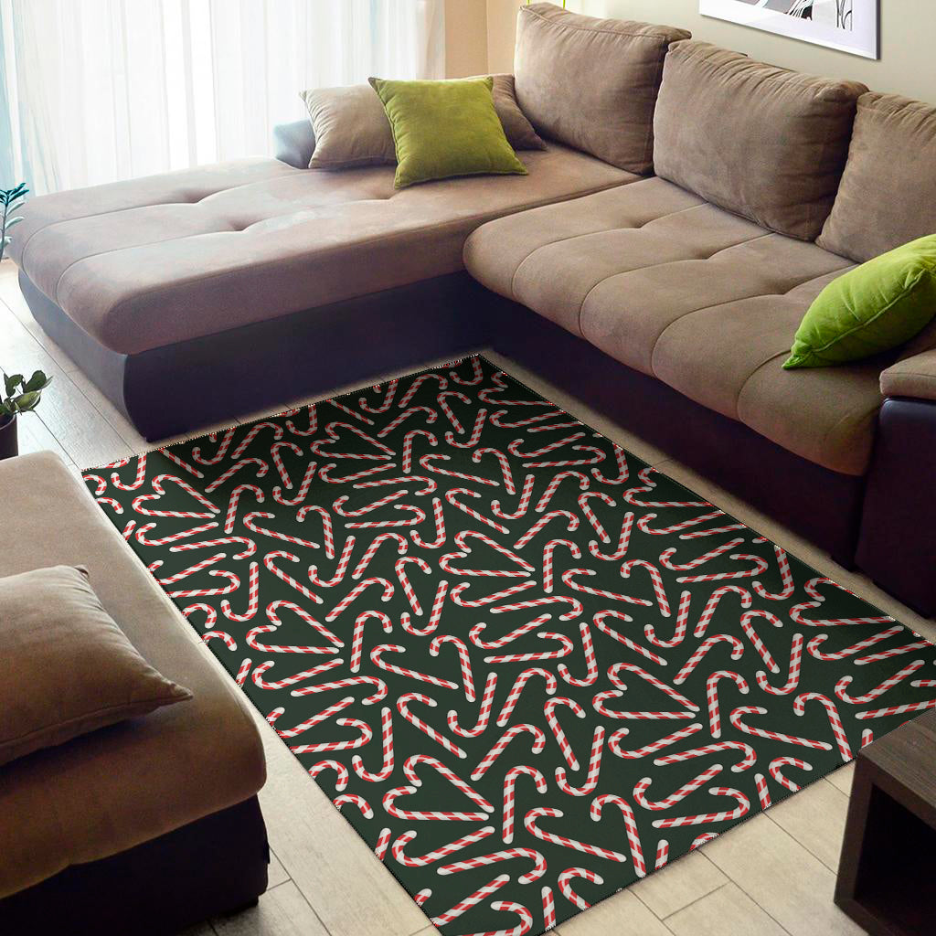 Christmas Candy Cane Pattern Print Area Rug