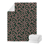 Christmas Candy Cane Pattern Print Blanket