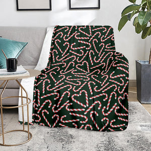 Christmas Candy Cane Pattern Print Blanket