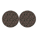 Christmas Candy Cane Pattern Print Car Coasters