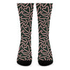 Christmas Candy Cane Pattern Print Crew Socks