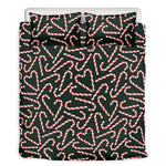 Christmas Candy Cane Pattern Print Duvet Cover Bedding Set