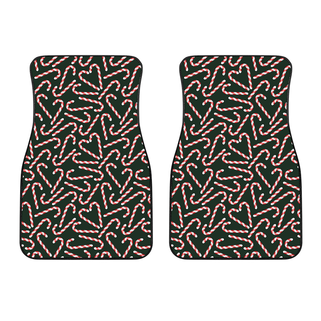 Christmas Candy Cane Pattern Print Front Car Floor Mats