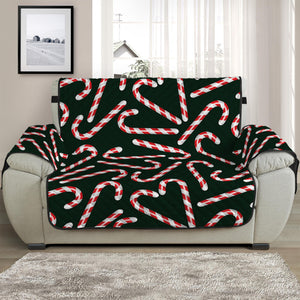 Christmas Candy Cane Pattern Print Half Sofa Protector