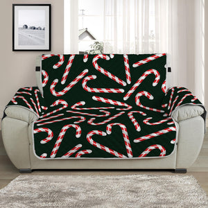 Christmas Candy Cane Pattern Print Half Sofa Protector