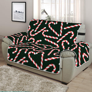 Christmas Candy Cane Pattern Print Half Sofa Protector