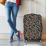 Christmas Candy Cane Pattern Print Luggage Cover