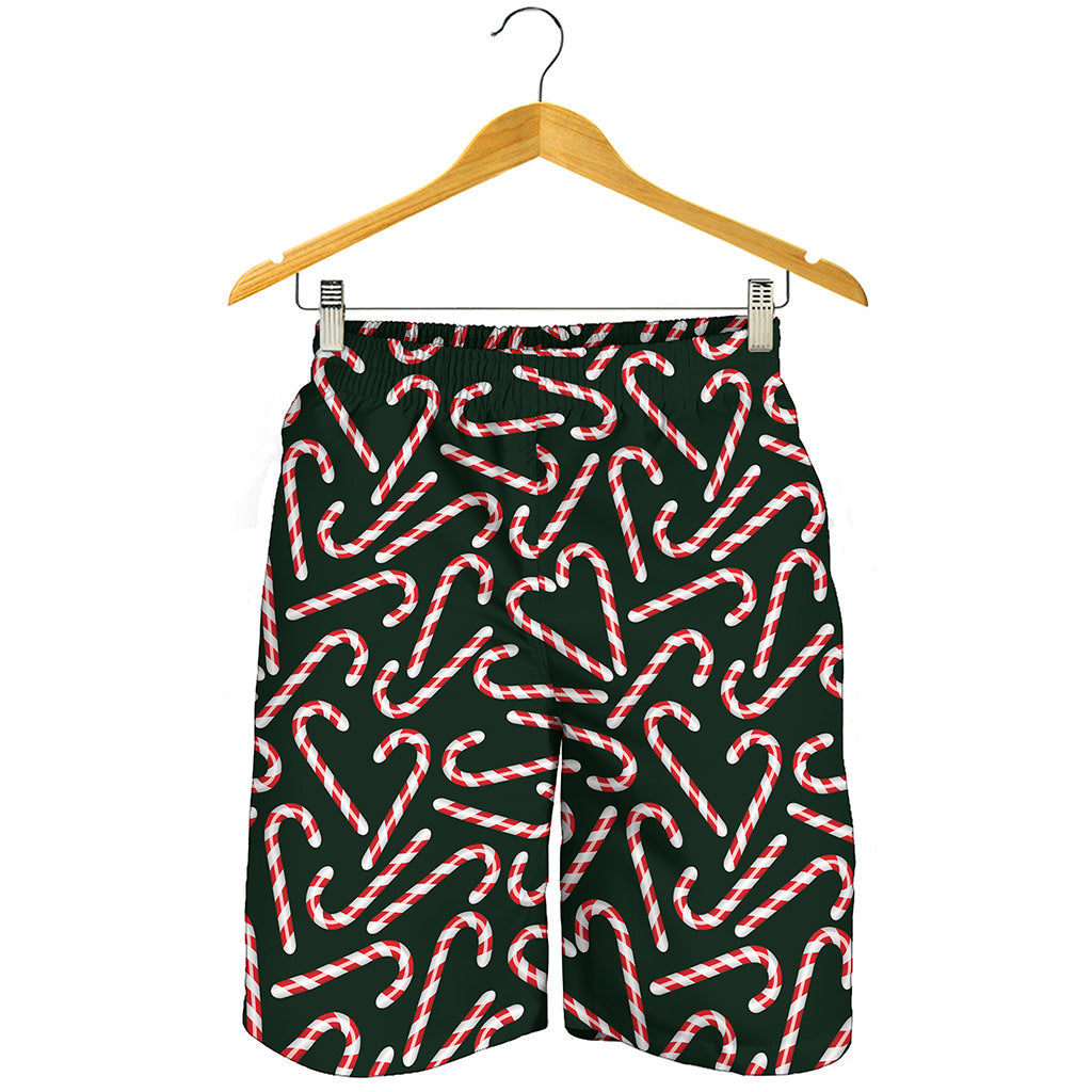 Christmas Candy Cane Pattern Print Men's Shorts