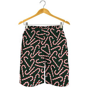 Christmas Candy Cane Pattern Print Men's Shorts