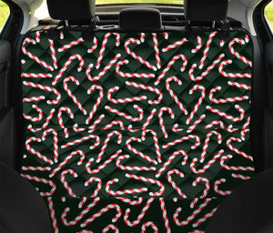 Christmas Candy Cane Pattern Print Pet Car Back Seat Cover