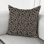 Christmas Candy Cane Pattern Print Pillow Cover