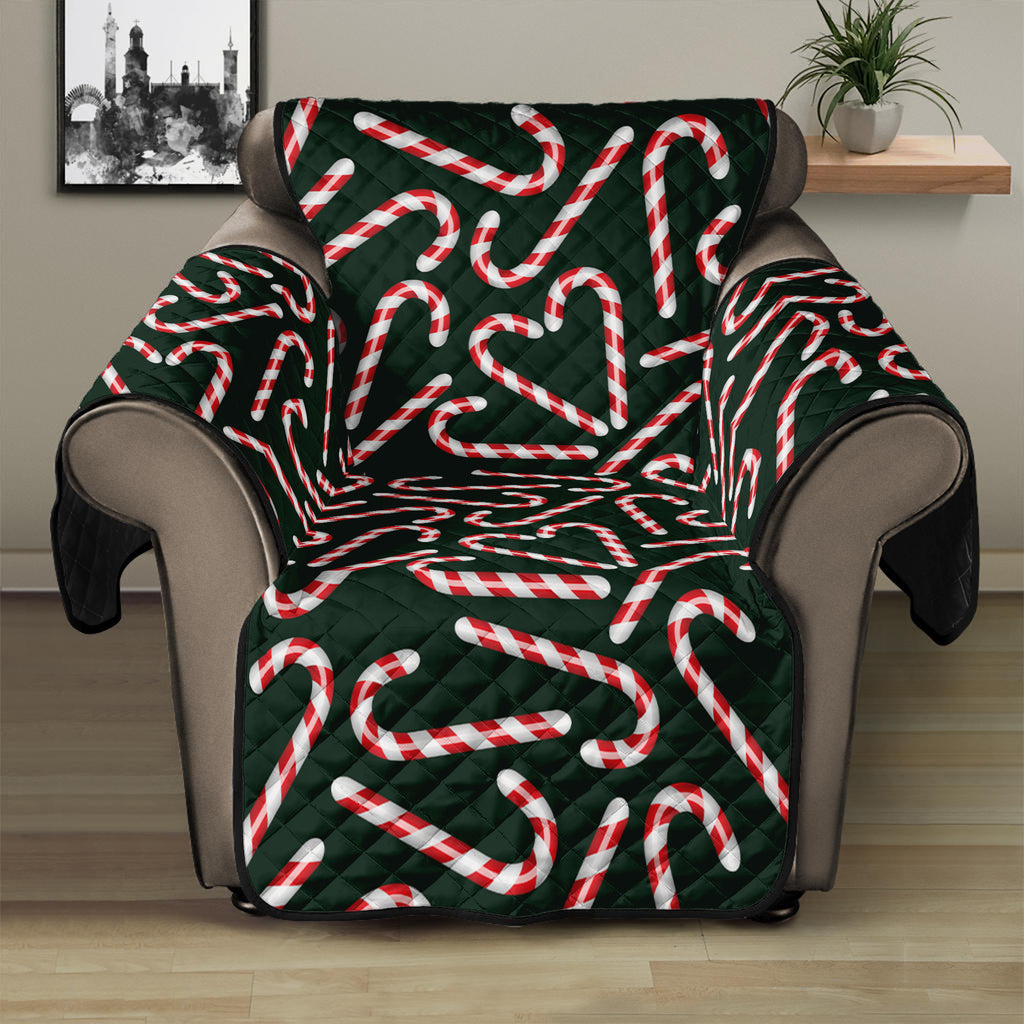 Christmas Candy Cane Pattern Print Recliner Protector