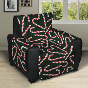 Christmas Candy Cane Pattern Print Recliner Protector