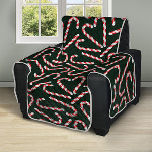 Christmas Candy Cane Pattern Print Recliner Protector