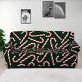 Christmas Candy Cane Pattern Print Sofa Cover