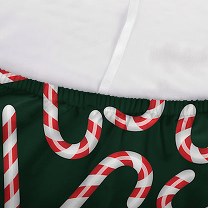 Christmas Candy Cane Pattern Print Sofa Cover