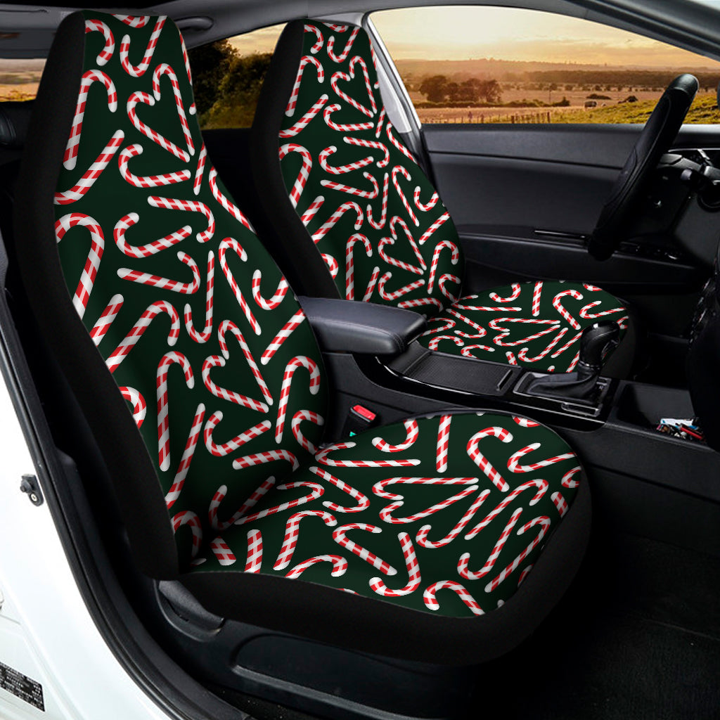 Christmas Candy Cane Pattern Print Universal Fit Car Seat Covers