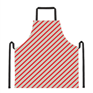 Christmas Candy Cane Stripe Print Apron