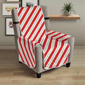 Christmas Candy Cane Stripe Print Armchair Protector