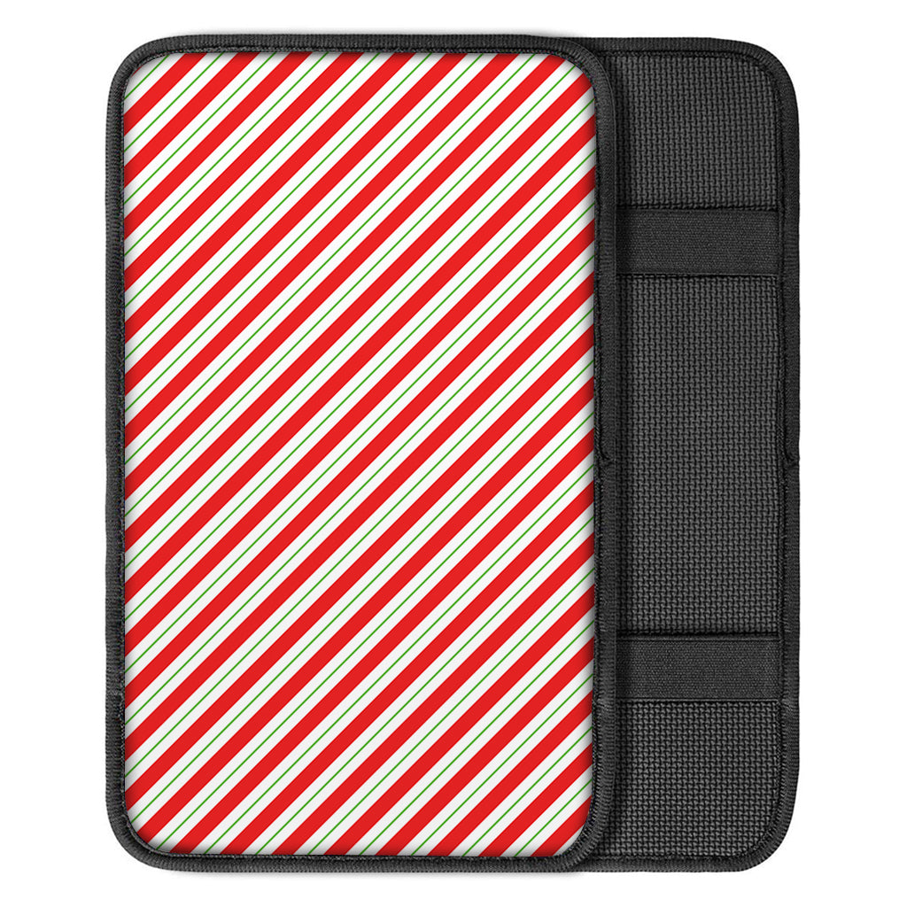 Christmas Candy Cane Stripe Print Car Center Console Cover