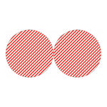 Christmas Candy Cane Stripe Print Car Coasters