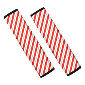 Christmas Candy Cane Stripe Print Car Seat Belt Covers