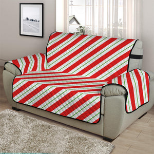 Christmas Candy Cane Stripe Print Half Sofa Protector