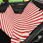Christmas Candy Cane Stripe Print Pet Car Back Seat Cover
