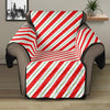 Christmas Candy Cane Stripe Print Recliner Protector