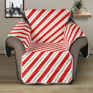 Christmas Candy Cane Stripe Print Recliner Protector