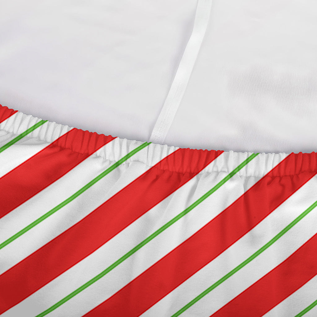 Christmas Candy Cane Stripe Print Sofa Cover