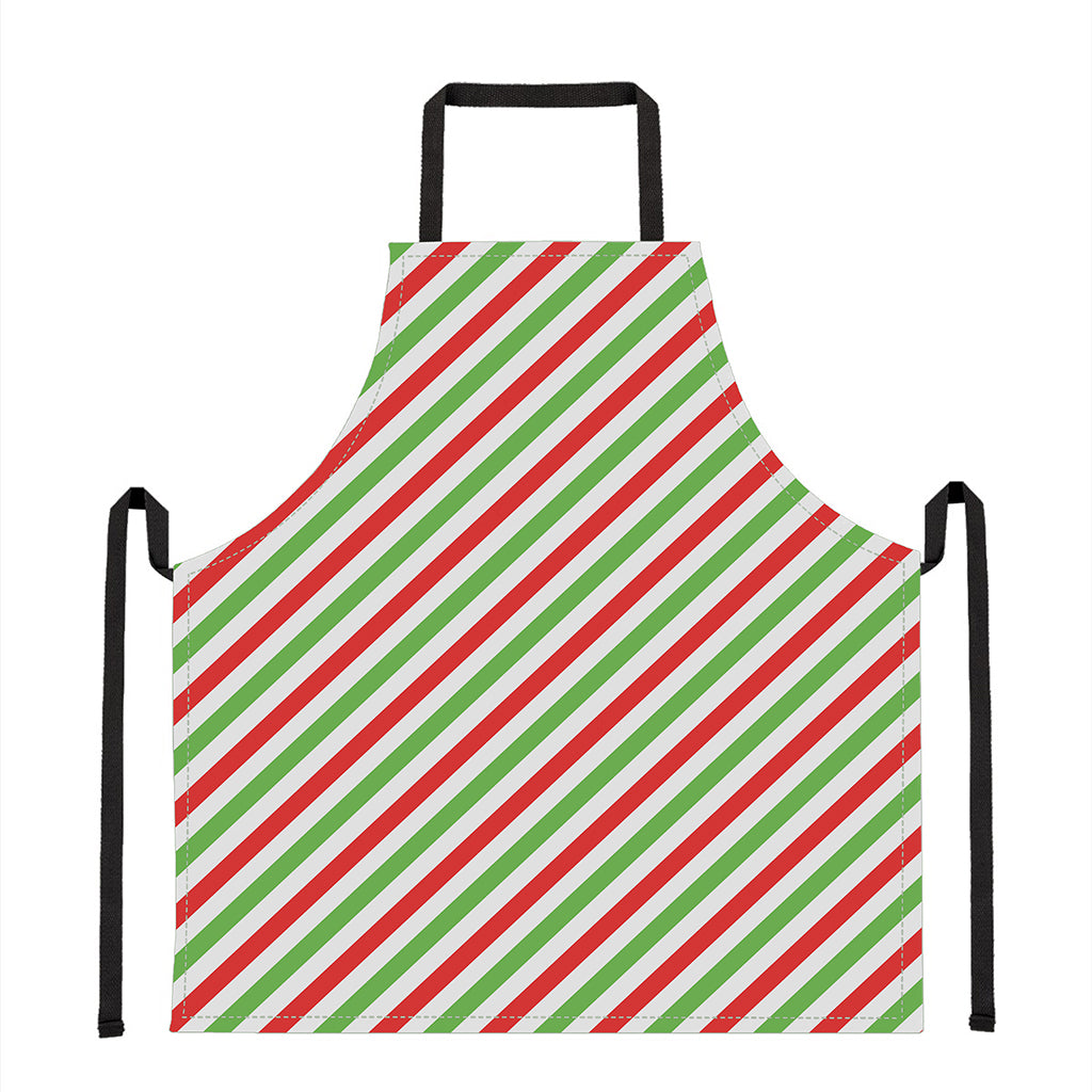 Christmas Candy Cane Striped Print Apron