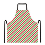 Christmas Candy Cane Striped Print Apron