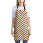 Christmas Candy Cane Striped Print Apron