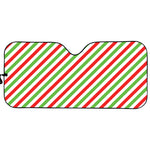 Christmas Candy Cane Striped Print Car Sun Shade