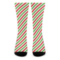 Christmas Candy Cane Striped Print Crew Socks