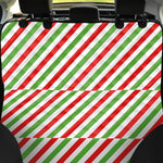 Christmas Candy Cane Striped Print Pet Car Back Seat Cover