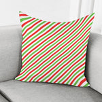 Christmas Candy Cane Striped Print Pillow Cover