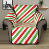 Christmas Candy Cane Striped Print Recliner Protector